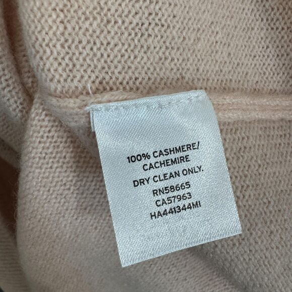 Halogen Sweater Womens Large Pink 100% Cashmere V Neck Knit Pullover Long Sleeve - Picture 8 of 8